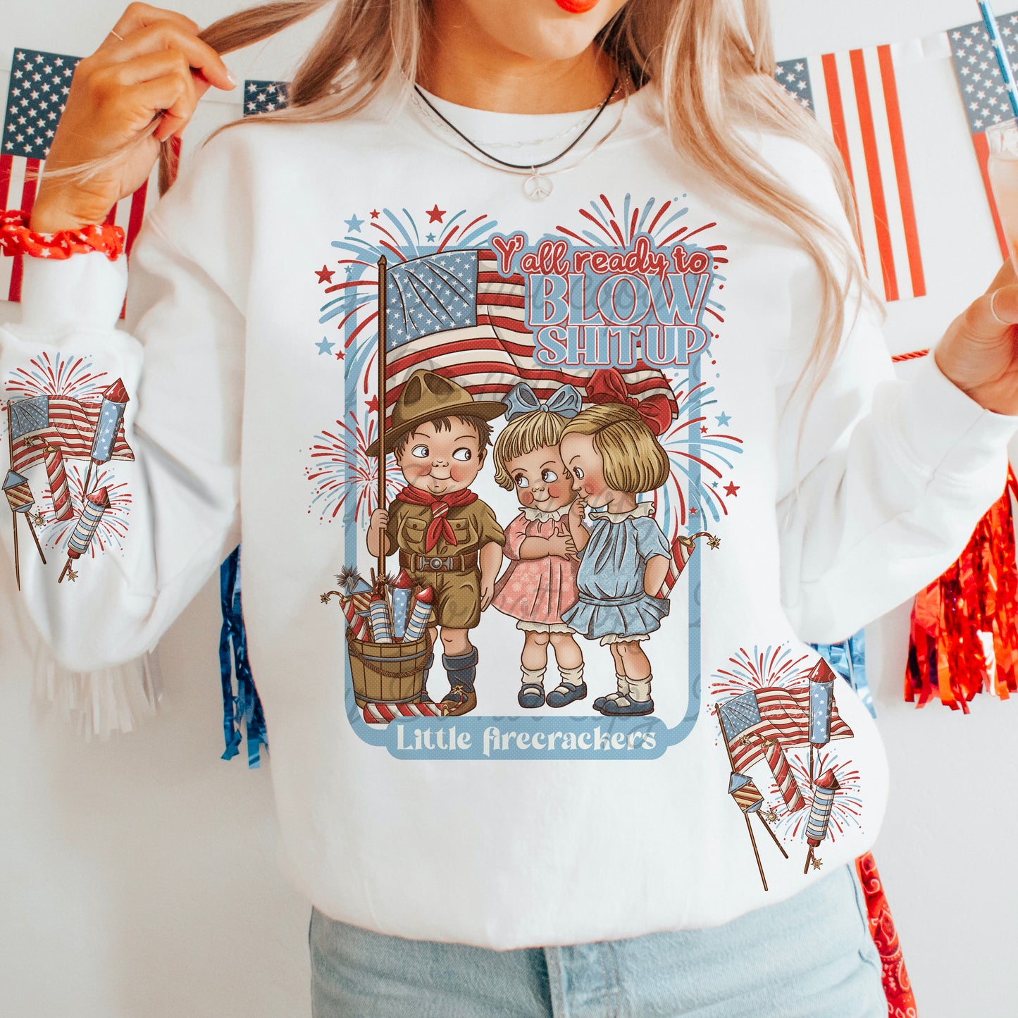 Little Firecracker 4th of July with Pocket