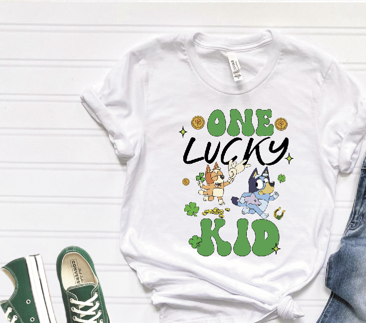 St Patty's One Lucky Kid-Bluey