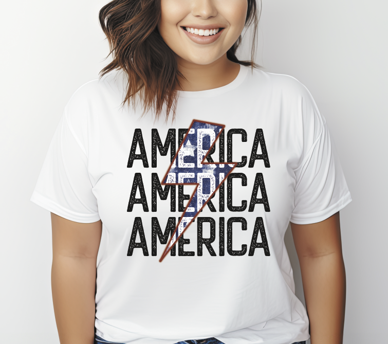 America with lightening bolt