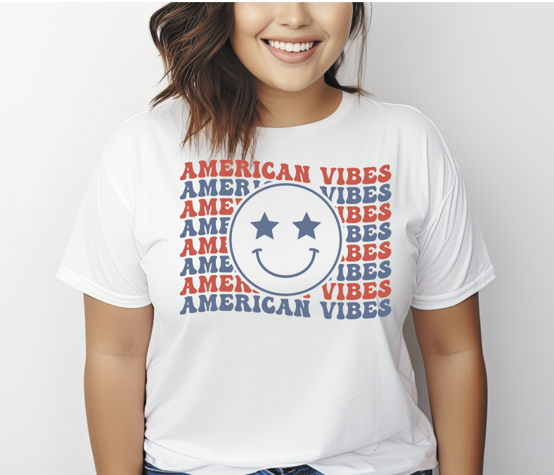 America Vibes with happy face