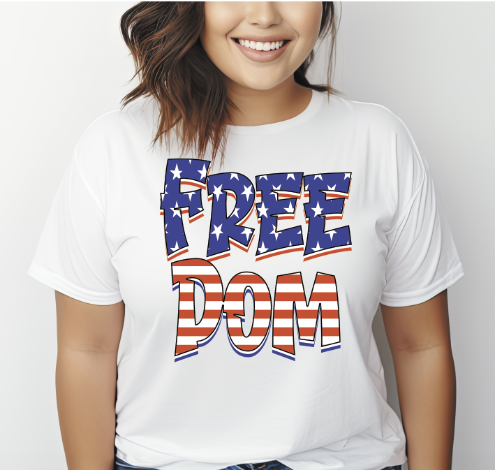 Freedom red white and blue
