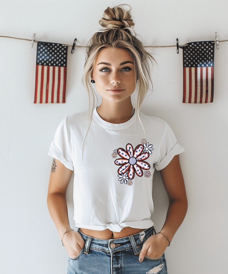 Red White and Blue Flower