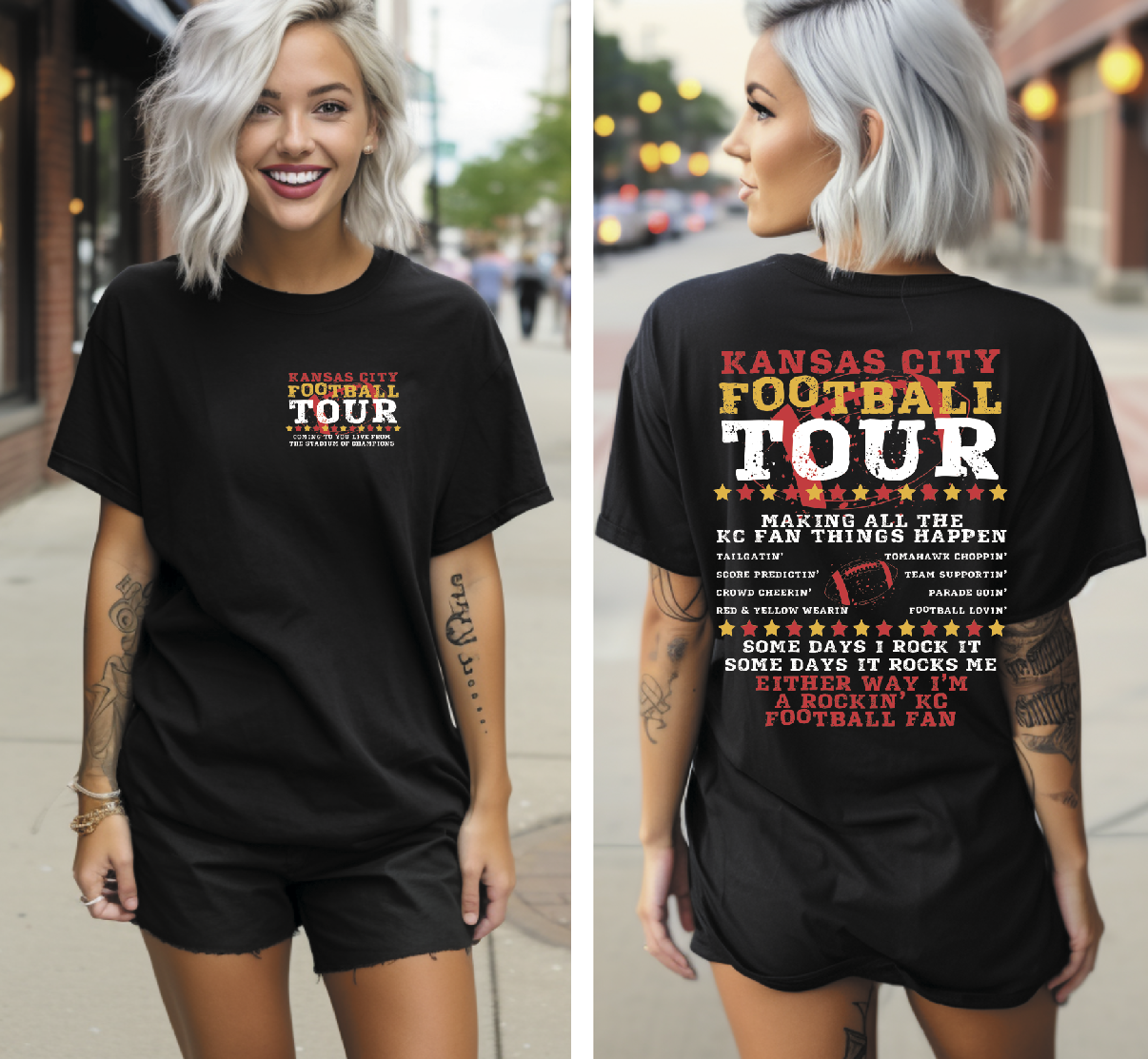 Kansas City Football Tour (front and back)
