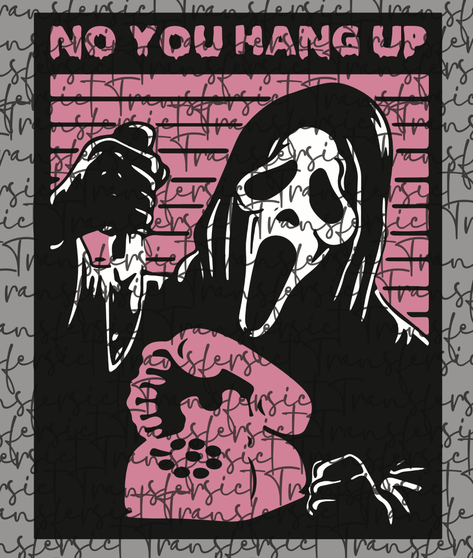 Scream-no you hang up-stripe background