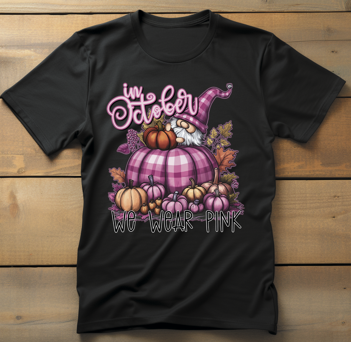 Gnome-in october we wear pink