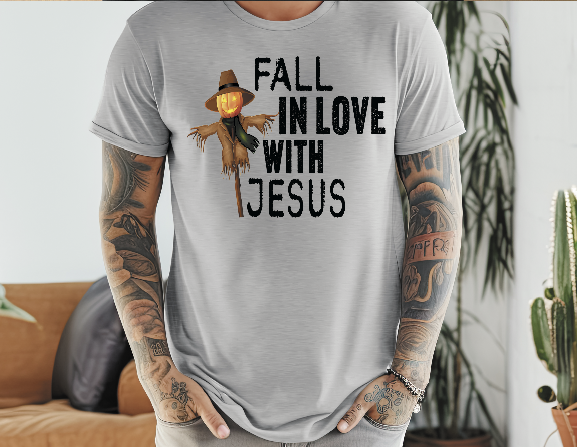 Fall in love with Jesus scarecrow
