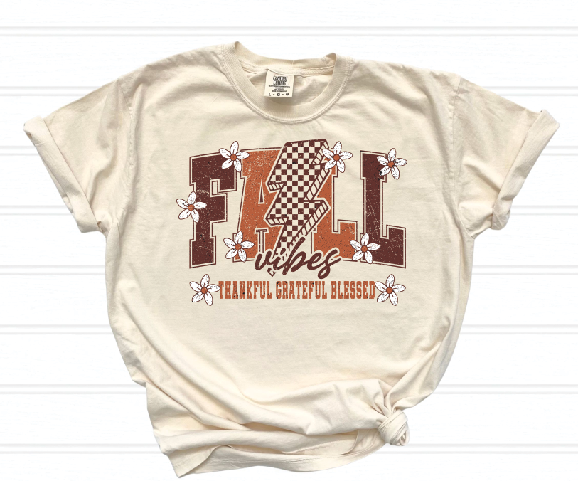 Fall Vibes lightening bolt