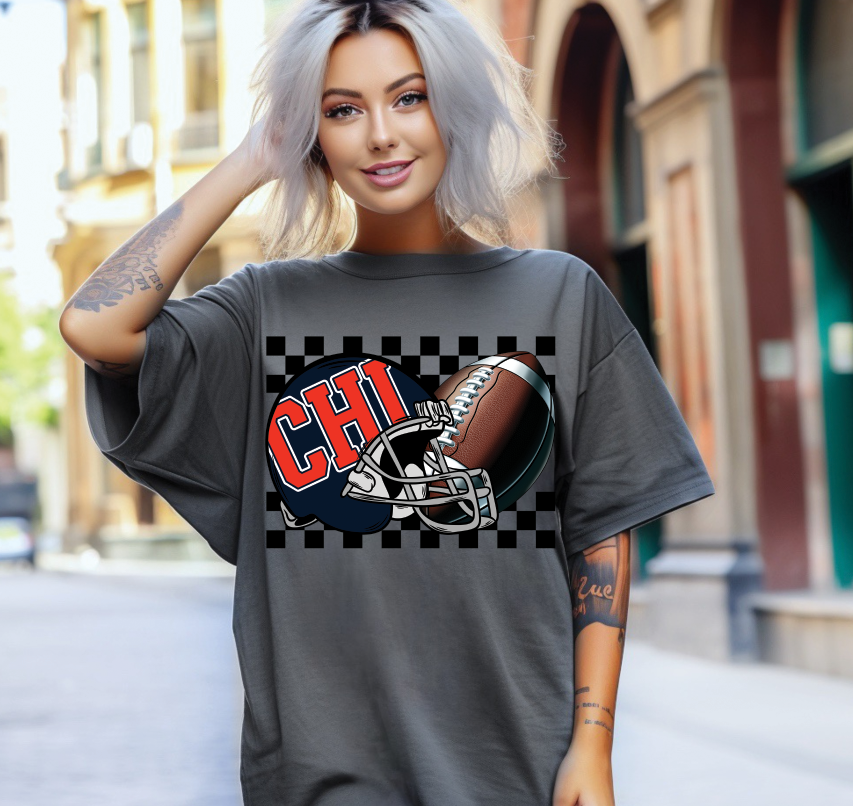 Checkered helmet and football designs (all 32 teams)
