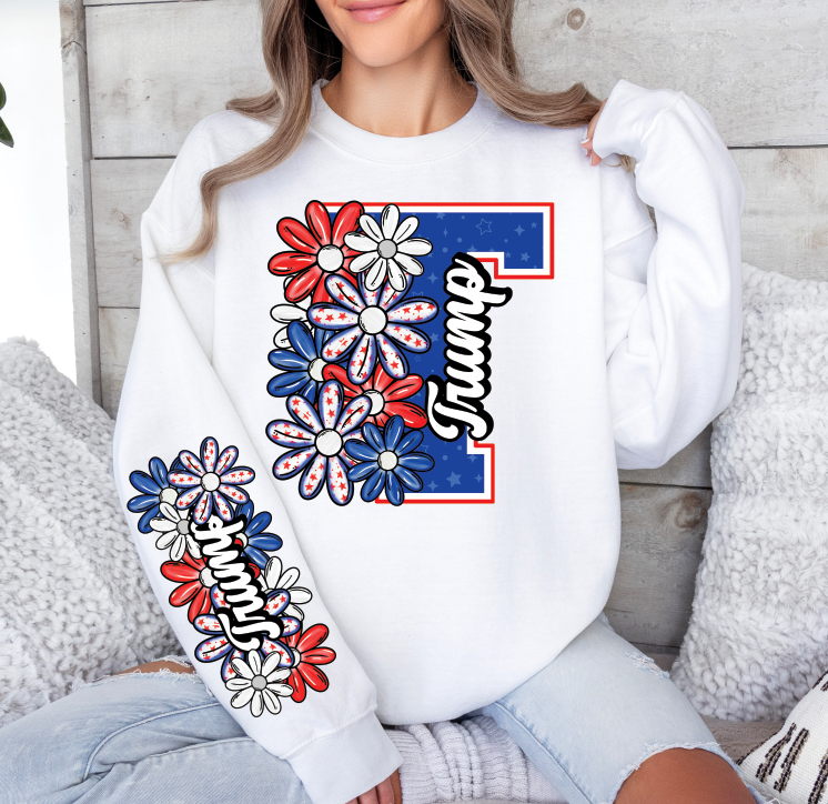 Trump Floral Big Letter-includes sleeve