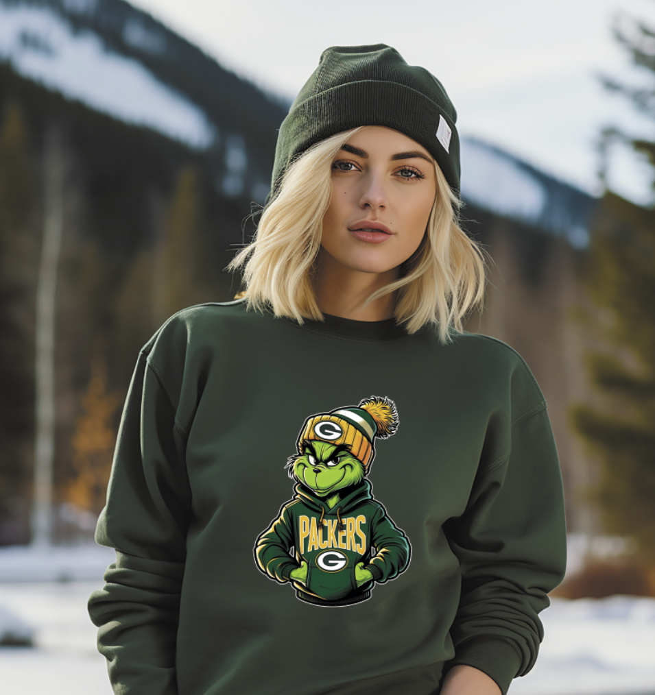 Green Guy wearing team gear