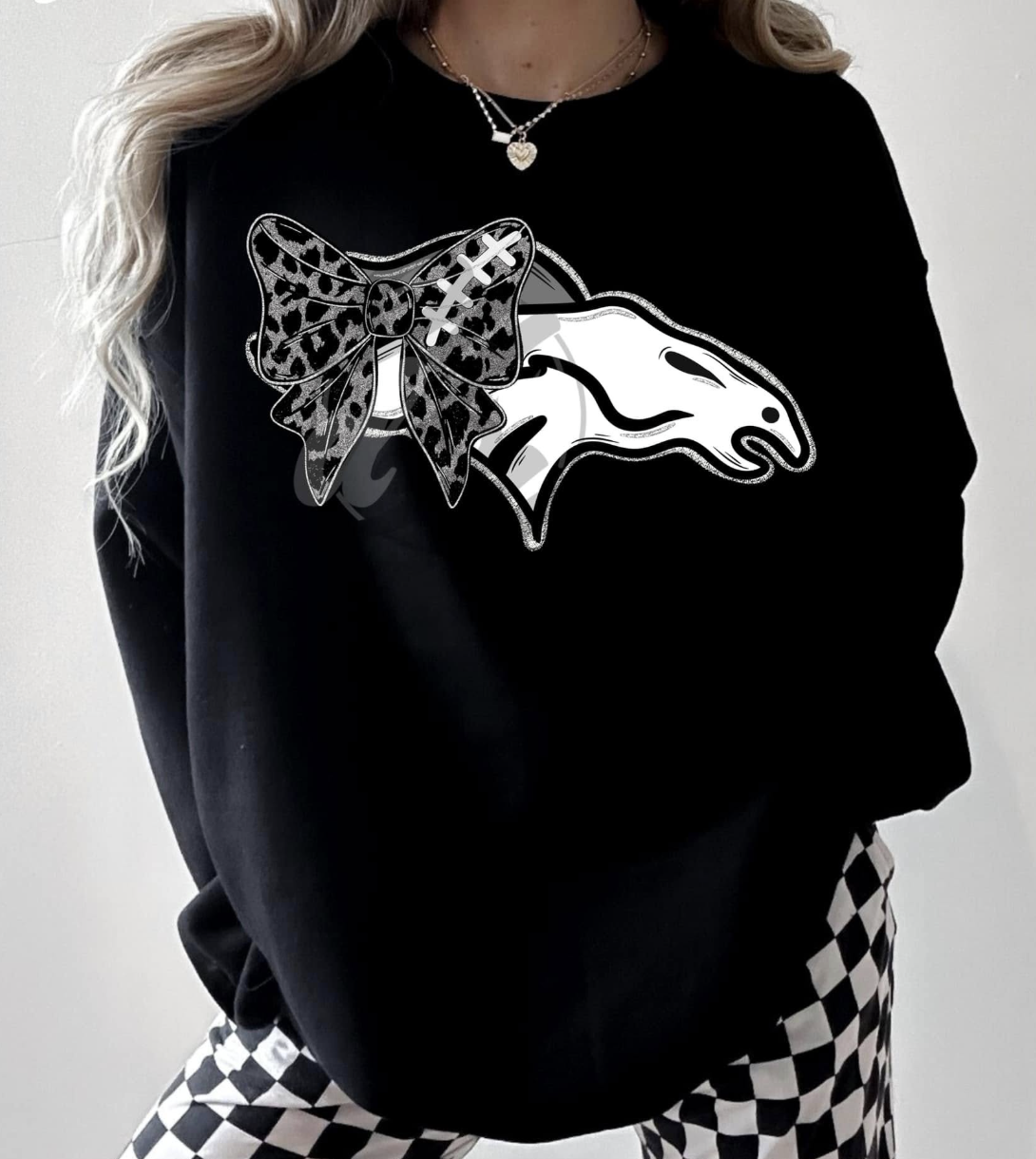 Monochrome logos with bow