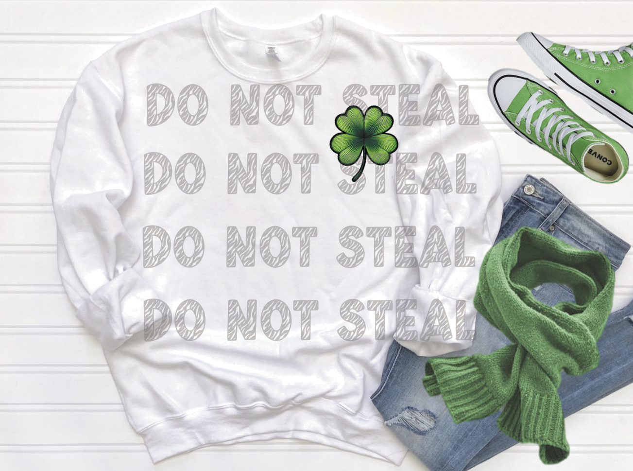 Faux Embroidered Shamrock