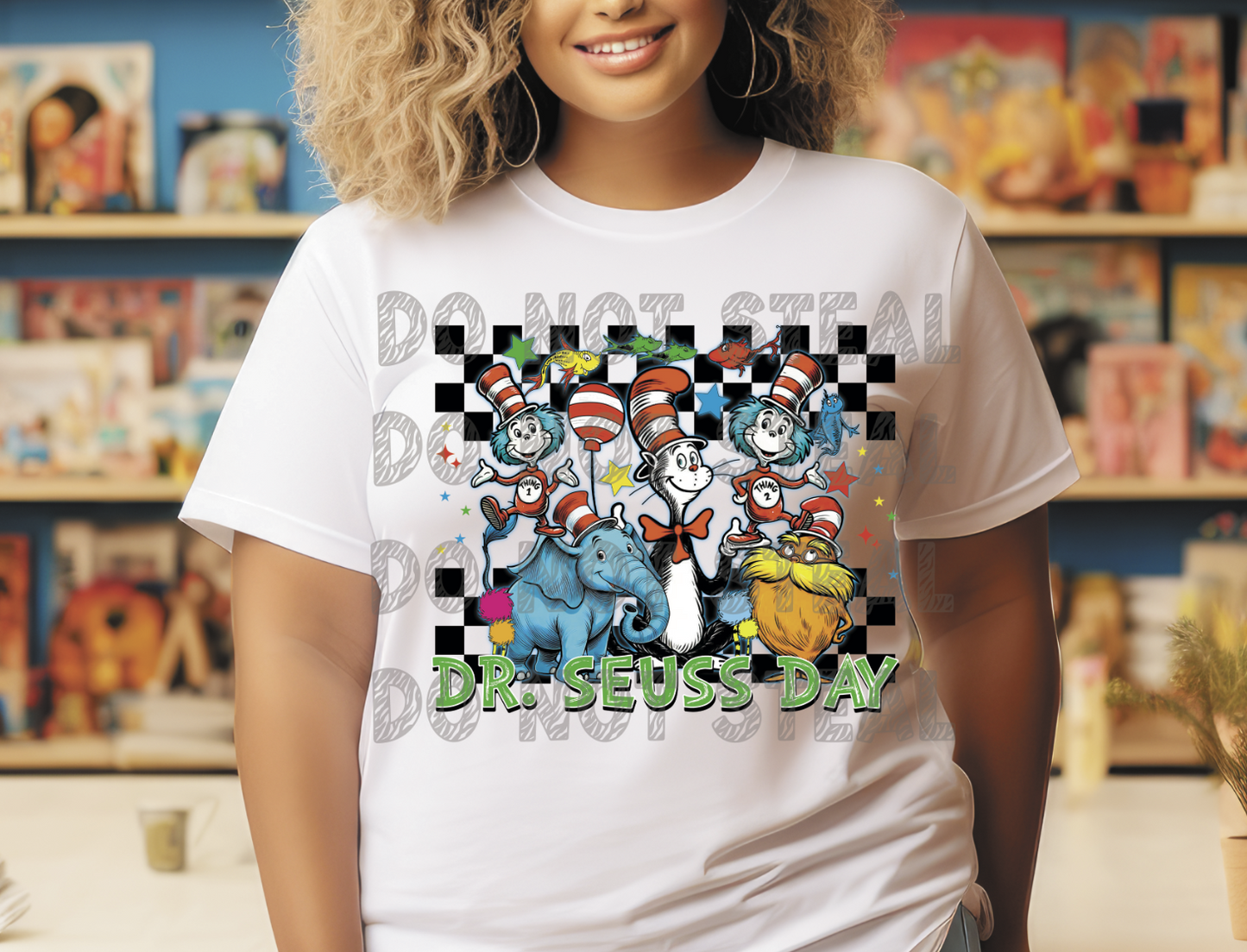 Dr Seuss Day with checkered back