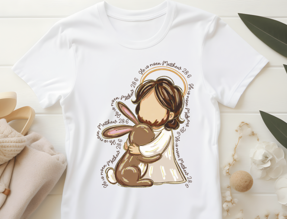 Jesus and bunny Matthew 28:6
