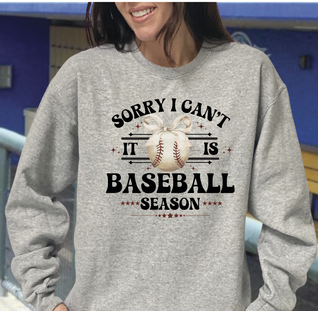 Sorry Can't it's Baseball Season-bow