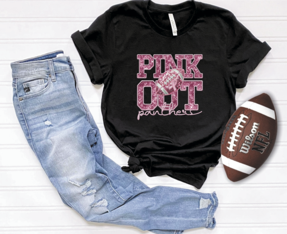 Pink out faux sparkle and sequin