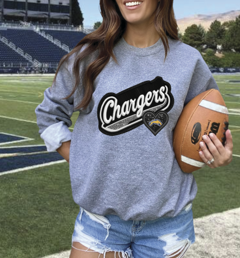 Faux embroidery Patch football