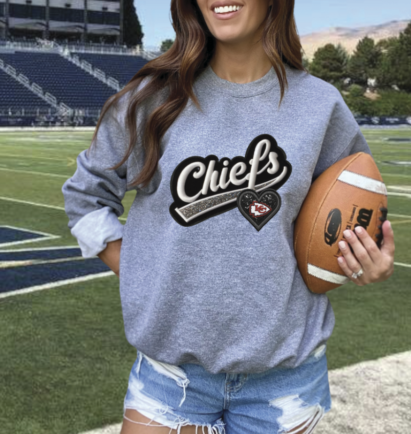Faux embroidery Patch football