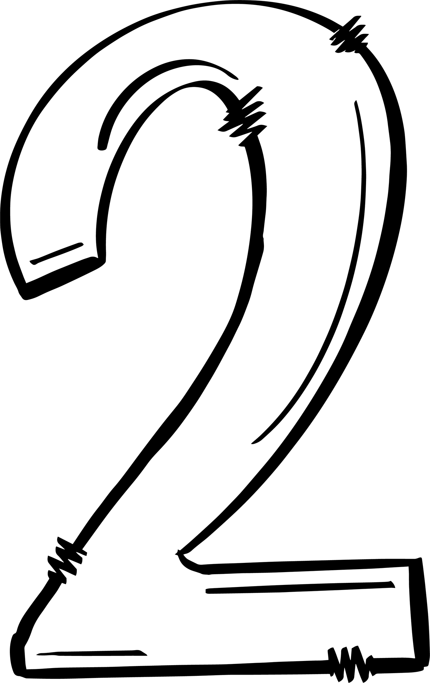 Numbers-lines with squiggles