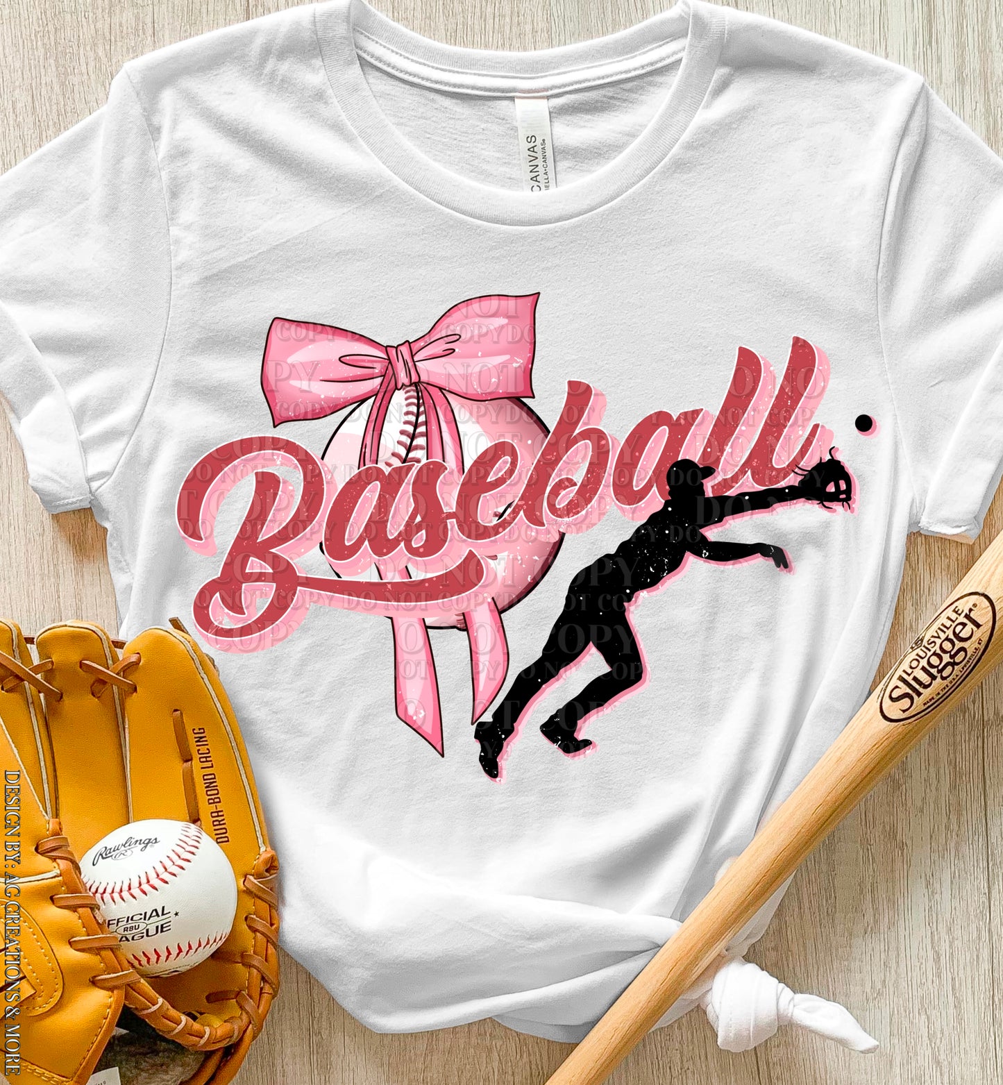 Pink Baseball Bow (Coquette)