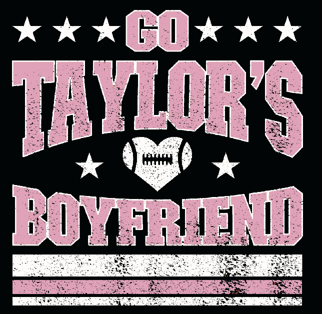 Go Taylor's Boyfriend-Pink and White