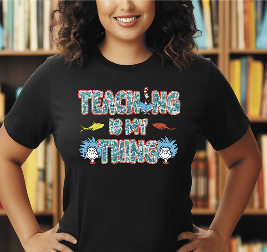 Teaching is my Thing Faux Sequin