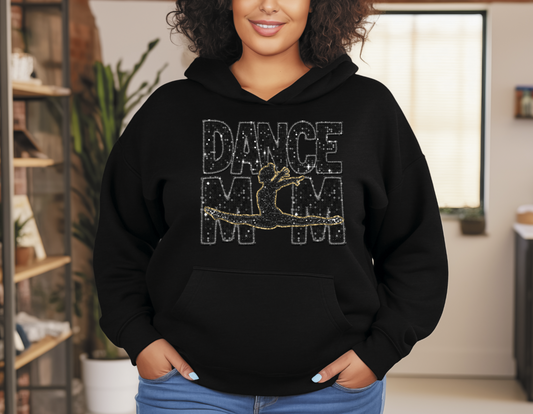 Dance Mom-faux embroidery and glitter