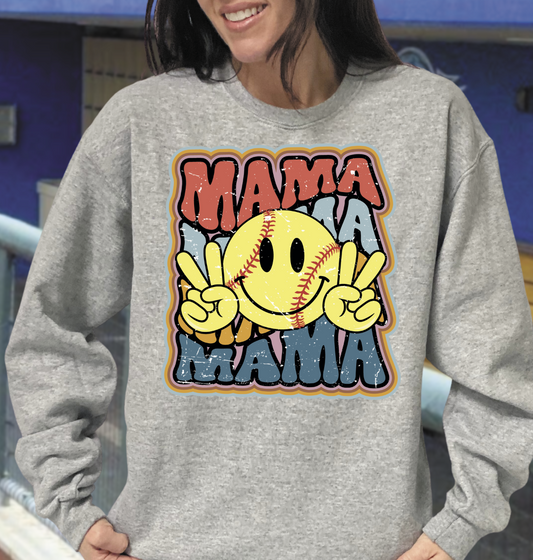 Softball mama-smiley face