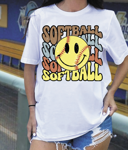 Retro Softball Repeat-Smiley