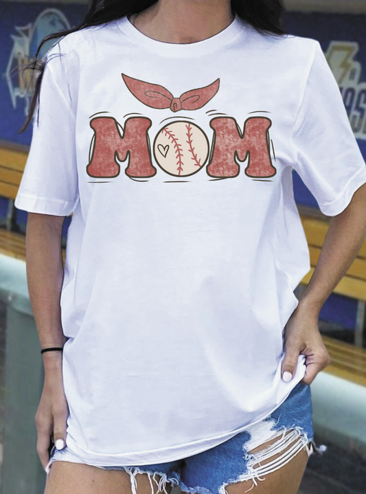 Baseball Mom distressed retro font