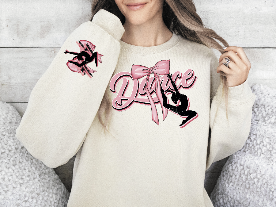 Pink Dance with Bow and Sleeve design