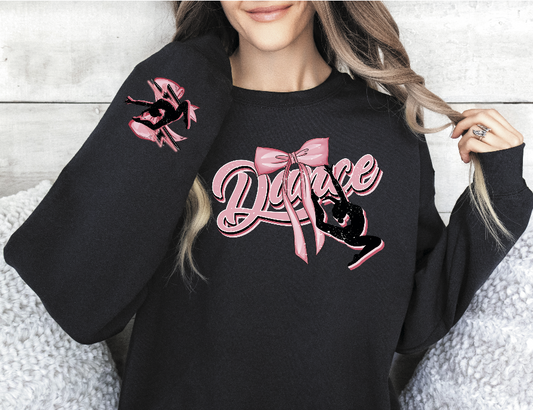 Pink Dance with Bow and Sleeve design