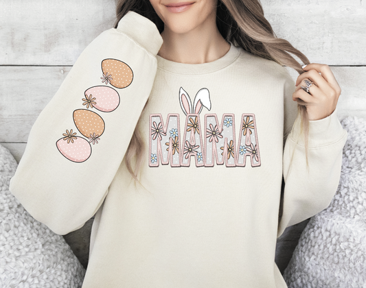 Mama with Bunny Ears with Sleeve Design