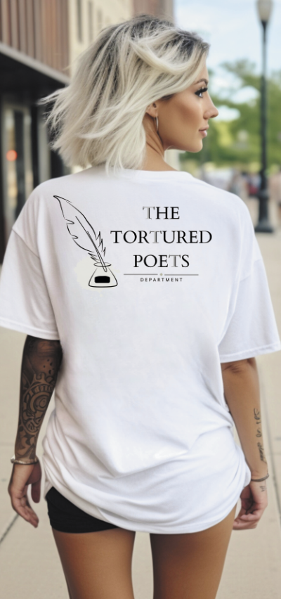 Tortured Poets simple with feather (back only)-Swift