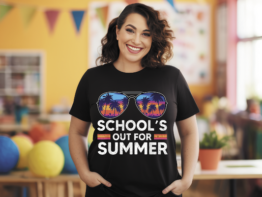 Schools out sunglasses straight font