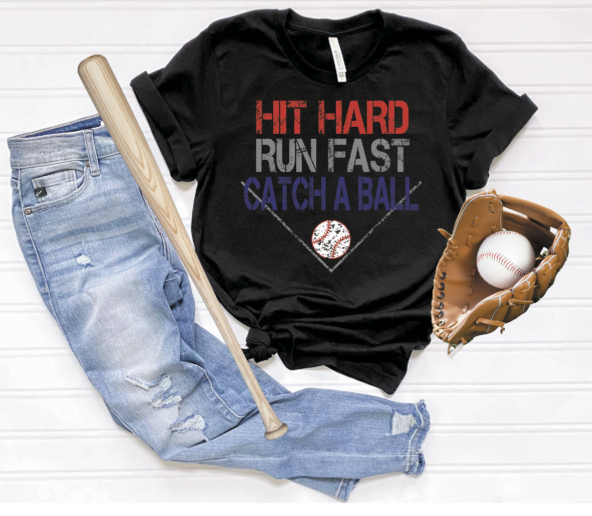 Hit hard, run fast, catch a ball