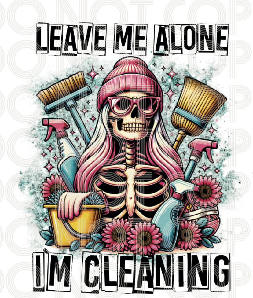 Leave me alone, I'm cleaning