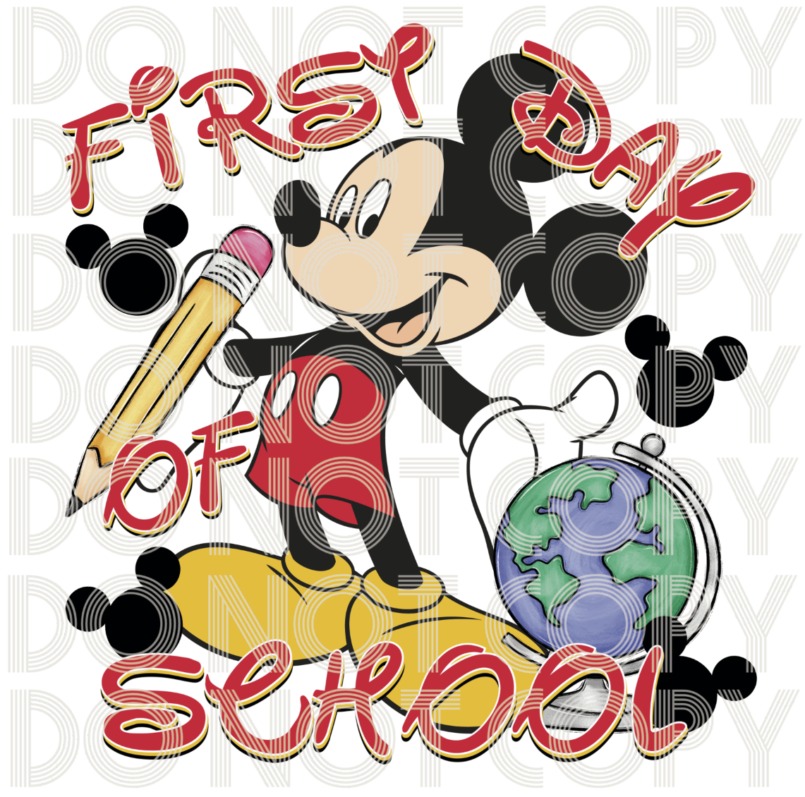 Mickey first day of school