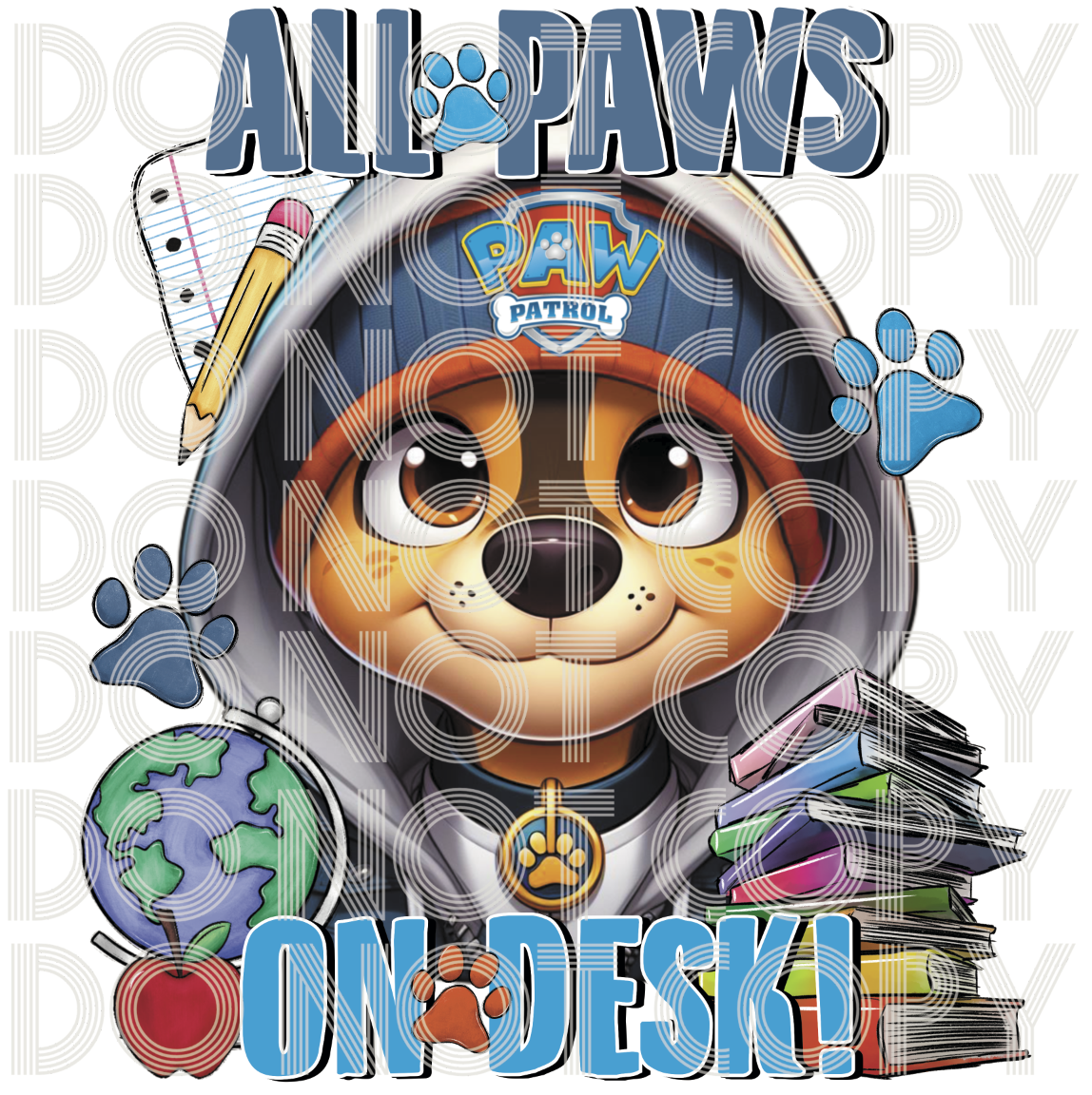 Paw Patrol-all paws on desk