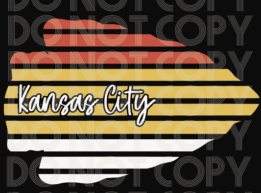 Striped KC Chiefs arrowhead