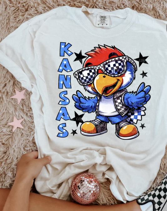 Kansas Jayhawk with Sunglasses