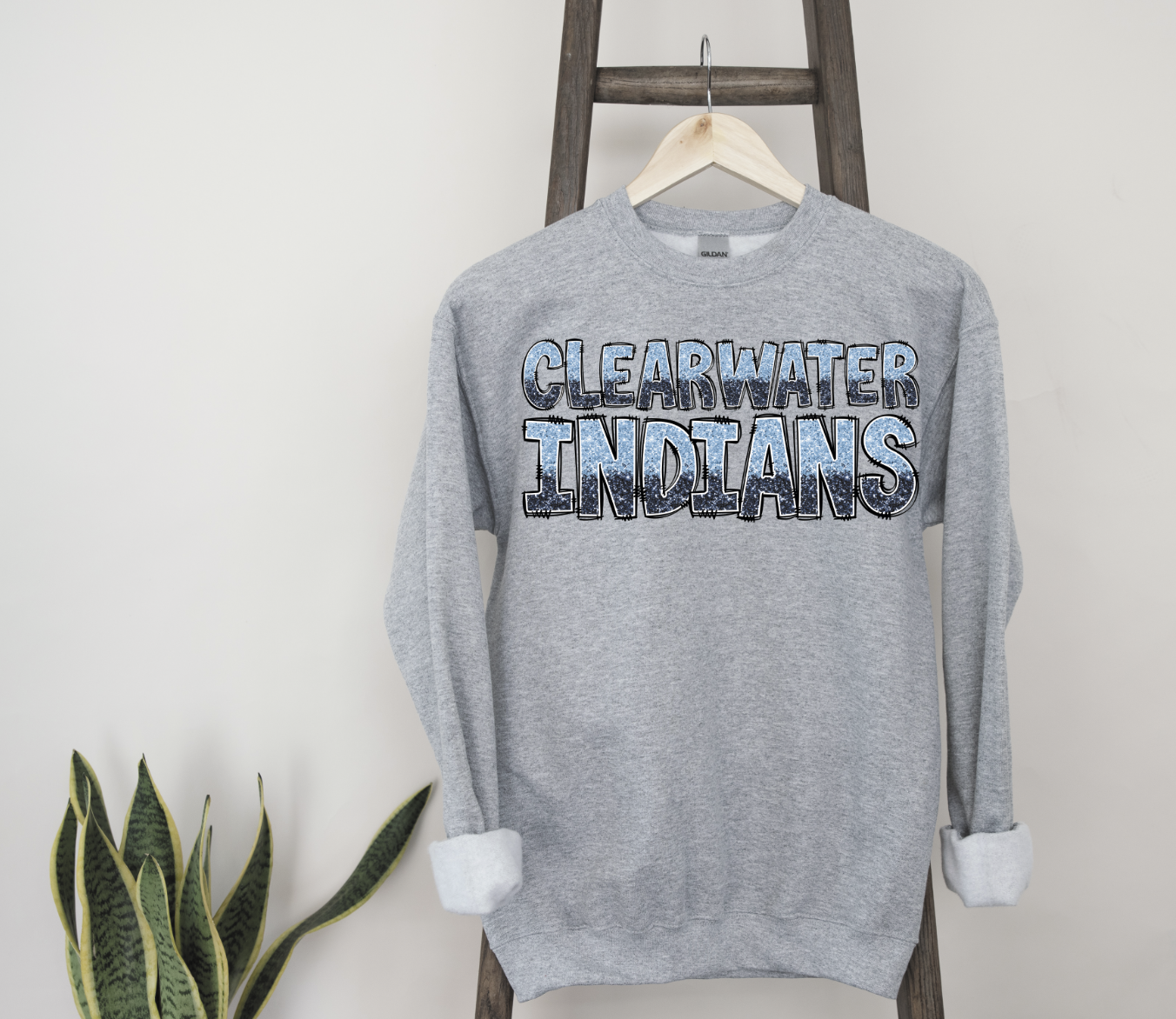 Clearwater Indians faux sparkle doodle