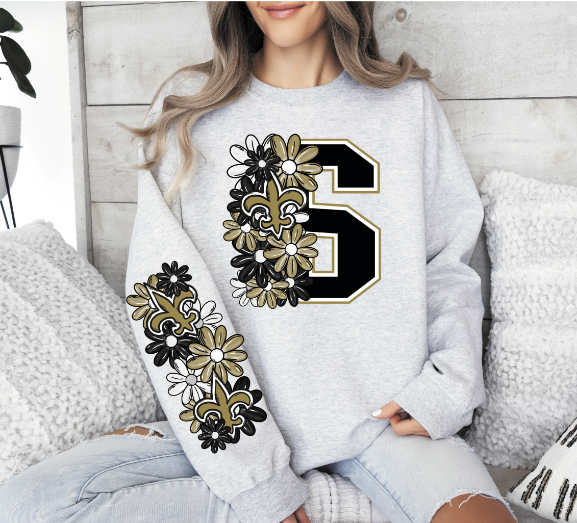 Floral Pro Teams with Big Letter (sleeve sold separately)