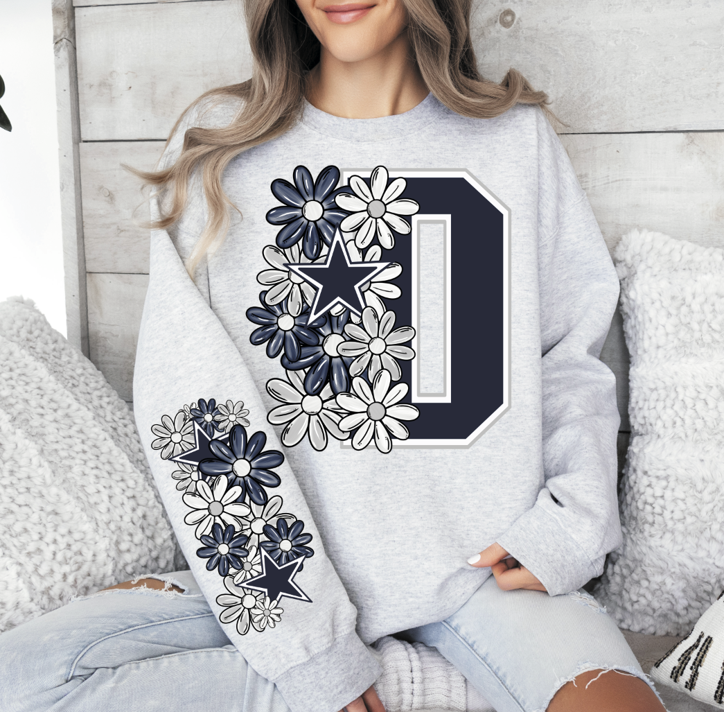 Floral Pro Teams with Big Letter (sleeve sold separately)