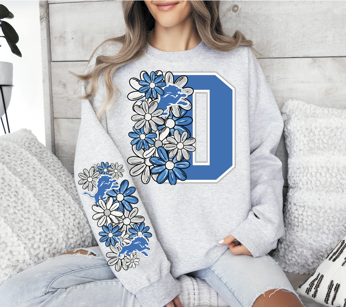 Floral Pro Teams with Big Letter (sleeve sold separately)