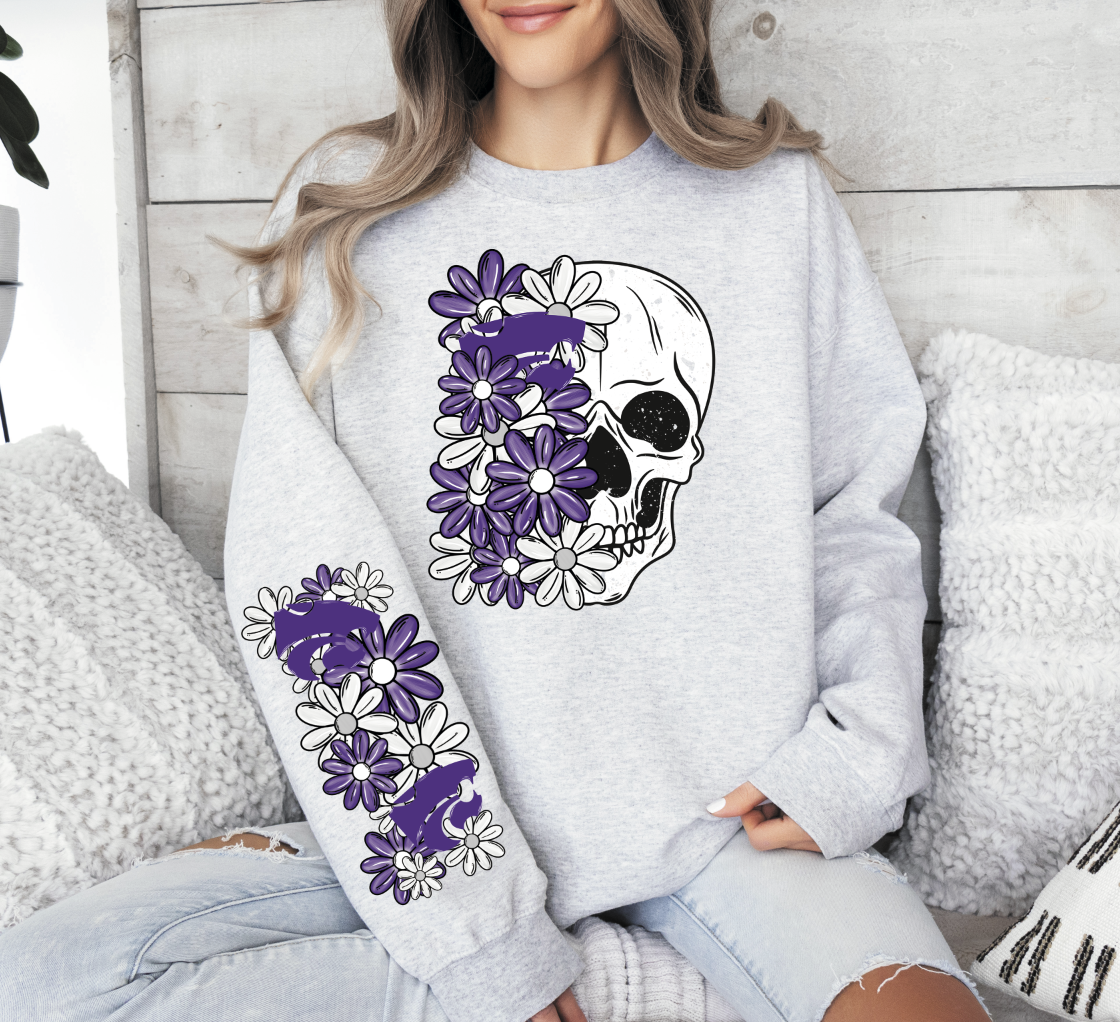 Floral College Teams Skull (sleeve sold separately)