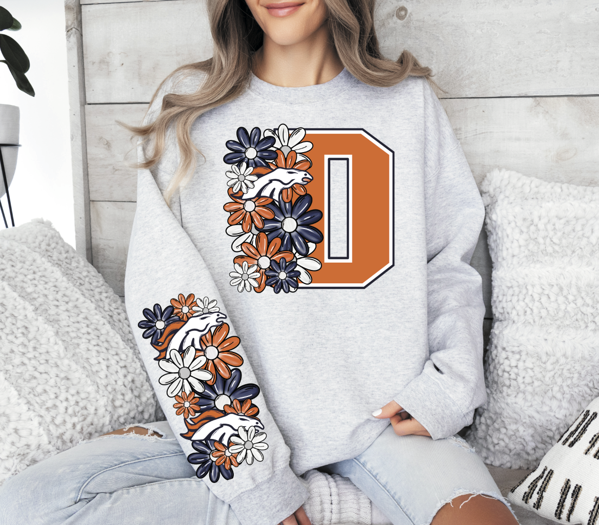 Floral Pro Teams with Big Letter (sleeve sold separately)