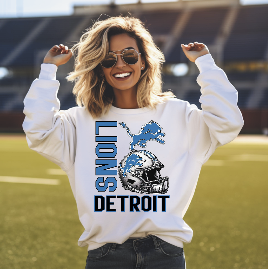 Detroit Lions with Helmet