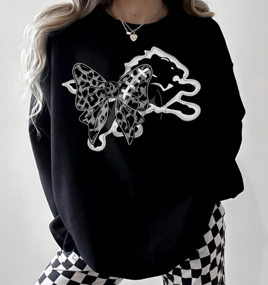 Monochrome logos with bow