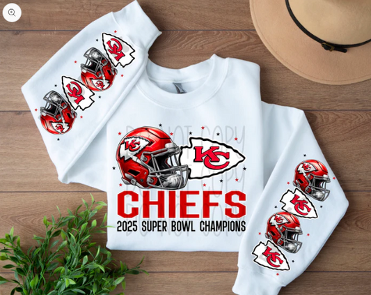 Chiefs SB Champions 2025, designs, pocket, and sleeve